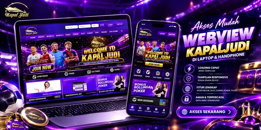 Webview kapaljudi di laptop dan handphone